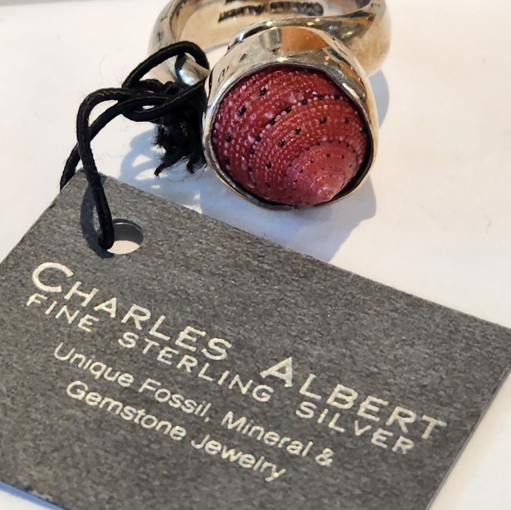 Red Seashell Ring by Charles Albert